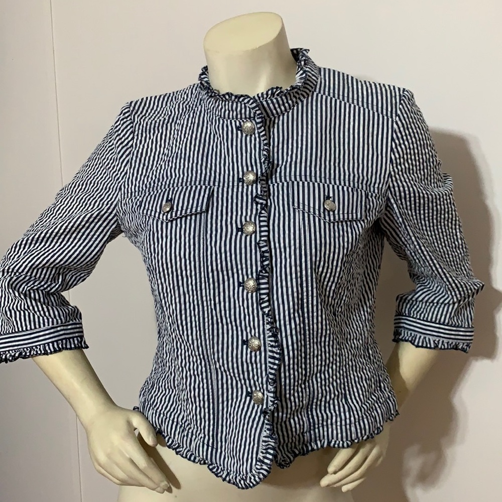 SANDRO Striped Jacket - Picture 2 of 9